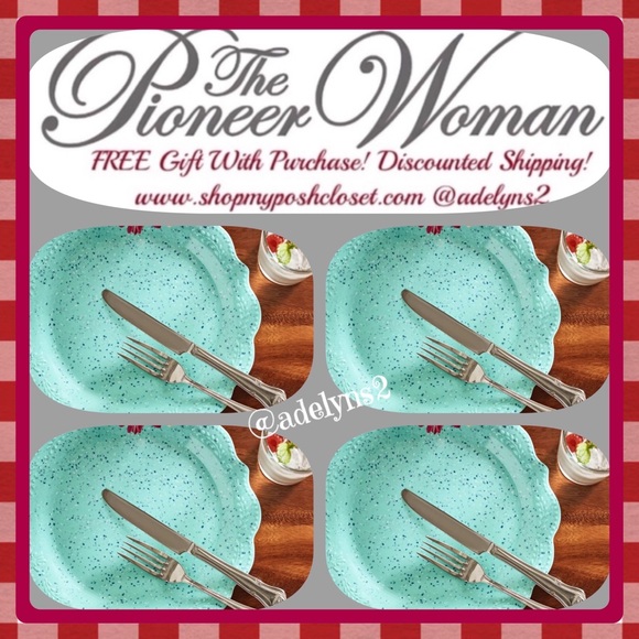 The Pioneer Woman | Dining | New Pioneer Woman Turquoise Blue Speckled ...